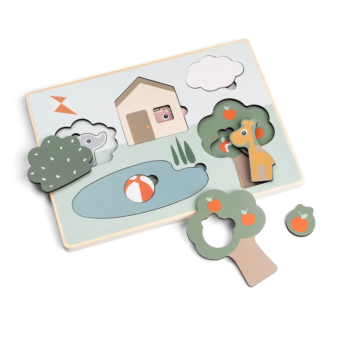 puzzle encastrable - deer friends - multicolore