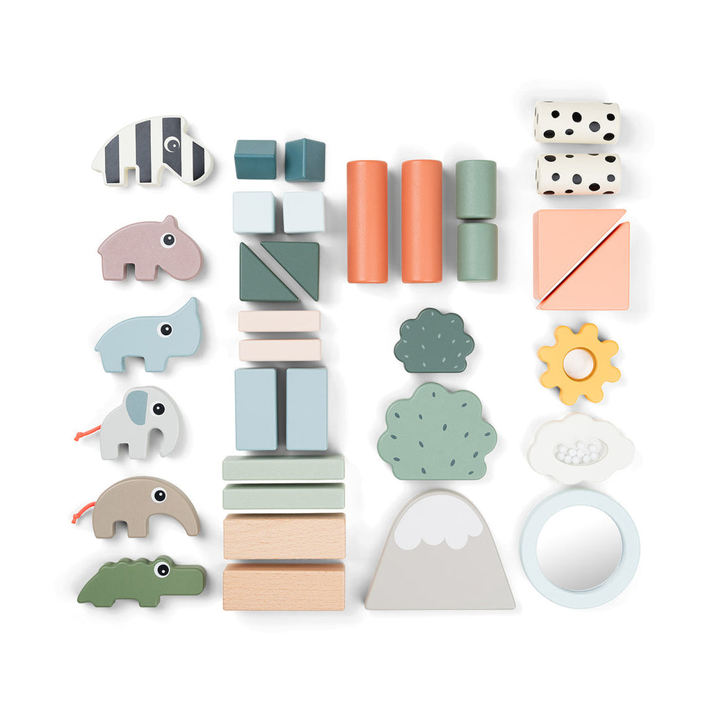 jeu de construction 34 pièces - amis des cerfs - couleurs assorties