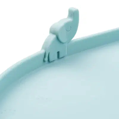 Pré commande set de table en silicone à bords hauts - elphee - bleu