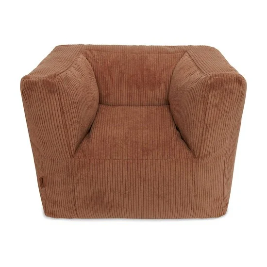 Fauteuil velours côtelé Caramel
