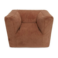 Fauteuil velours côtelé Caramel