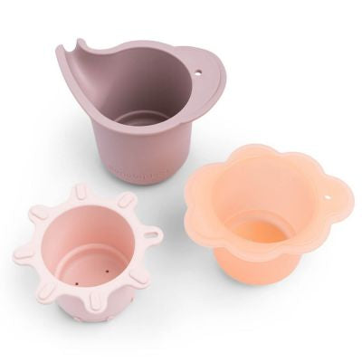 Pré commande Jeu d'eau lot de 3 gobelets empilables Elphee Rose