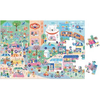 Puzzle 54 pièces Auzou Cherche et trouve Kawaii