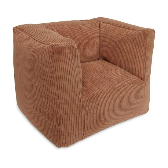 Fauteuil velours côtelé Caramel