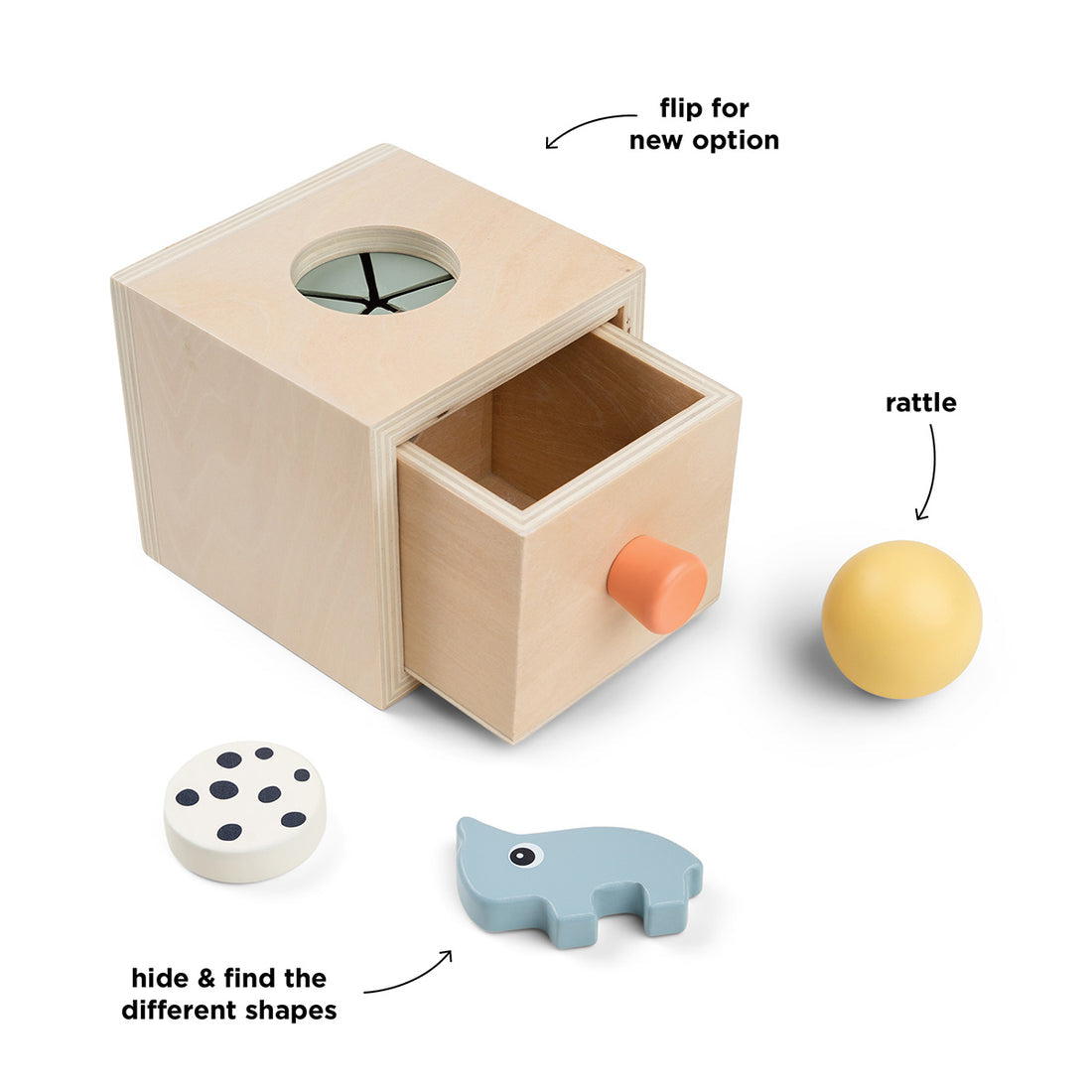 boîte cache-cache - nozo - multicolore