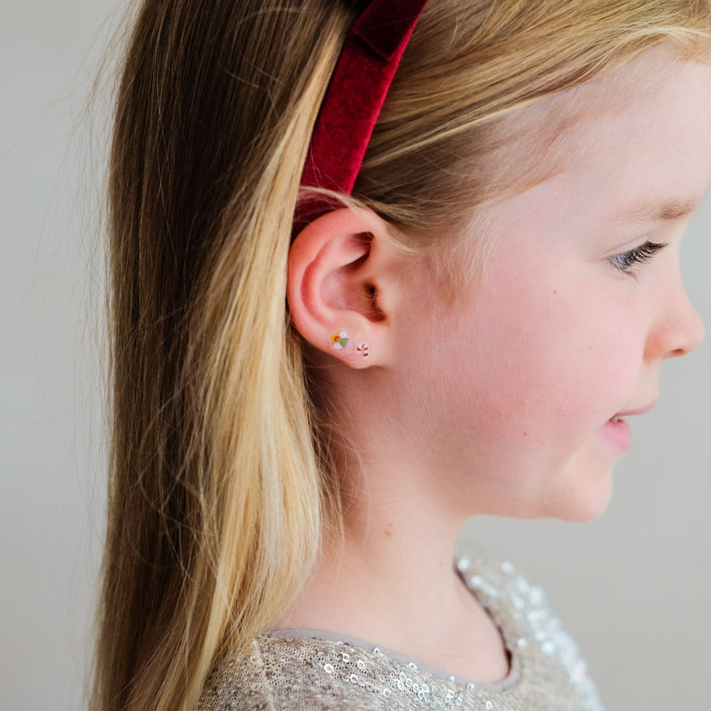 Boucles d'oreilles autocollantes Père Noël