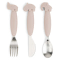 Pré commande Lot de 3 Couverts Easy Grip - Deer Friends Rose