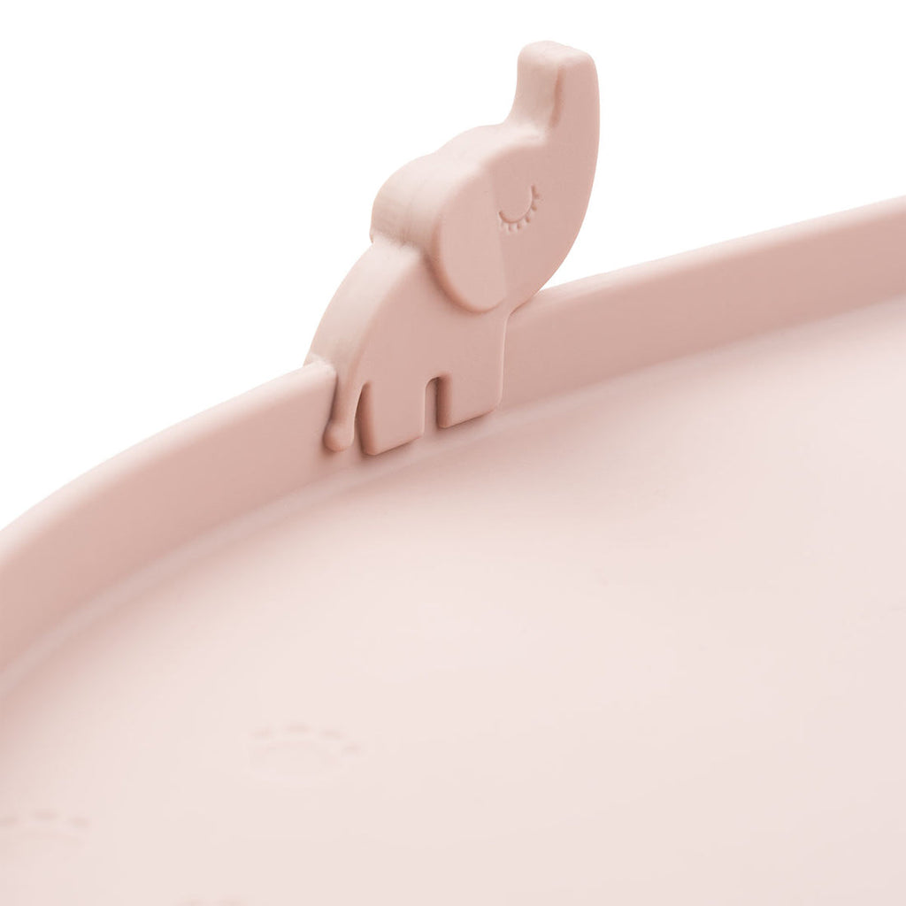 Pré commande set de table en silicone à bords hauts - elphee - rose poudré